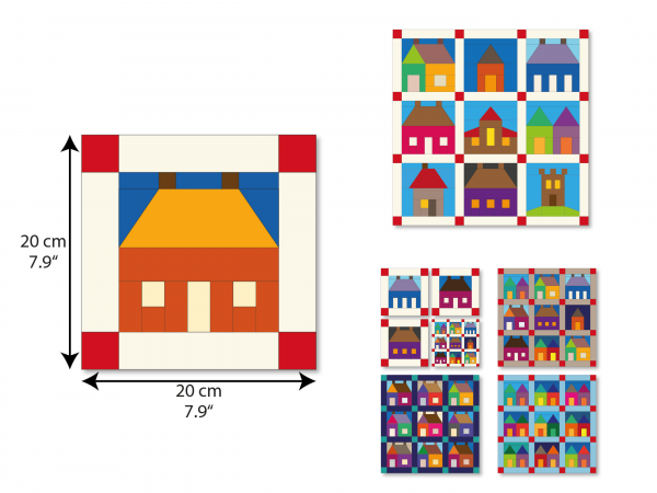 DOWNLOAD Schablonen-Set "Häuser" (PDF)